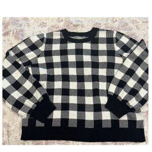 Marled Buffalo Check Sweater Women’s XL